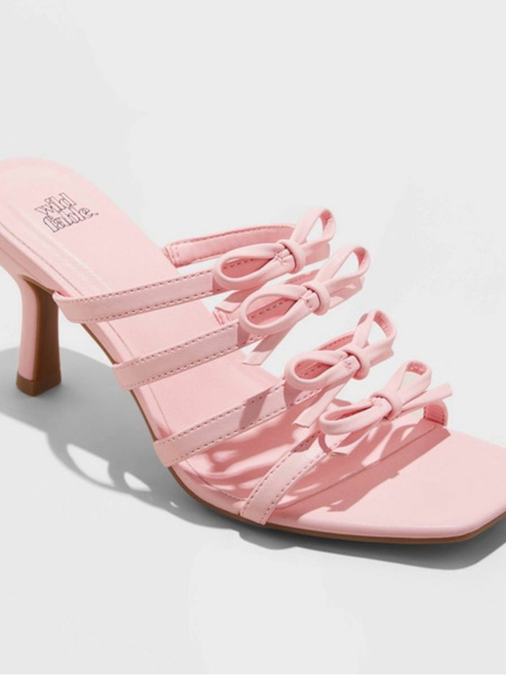 wild fable Pink Strappy Bow Heeled Sandals